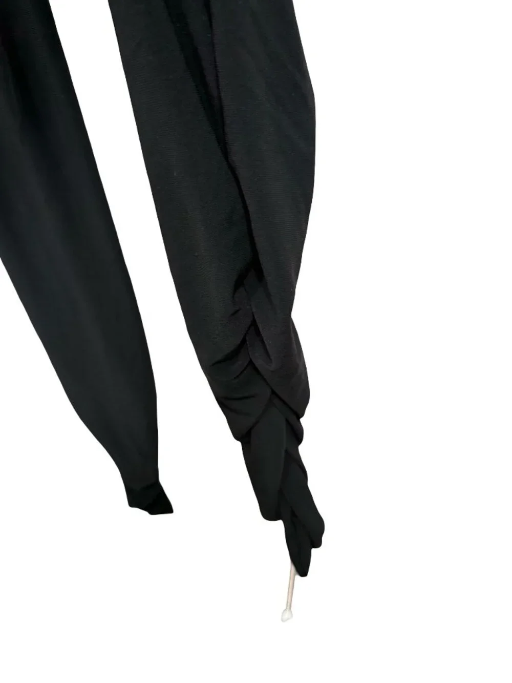 Abi Ferrin Ruched Leggings Womens Large Black High Waist Stretch Elastic